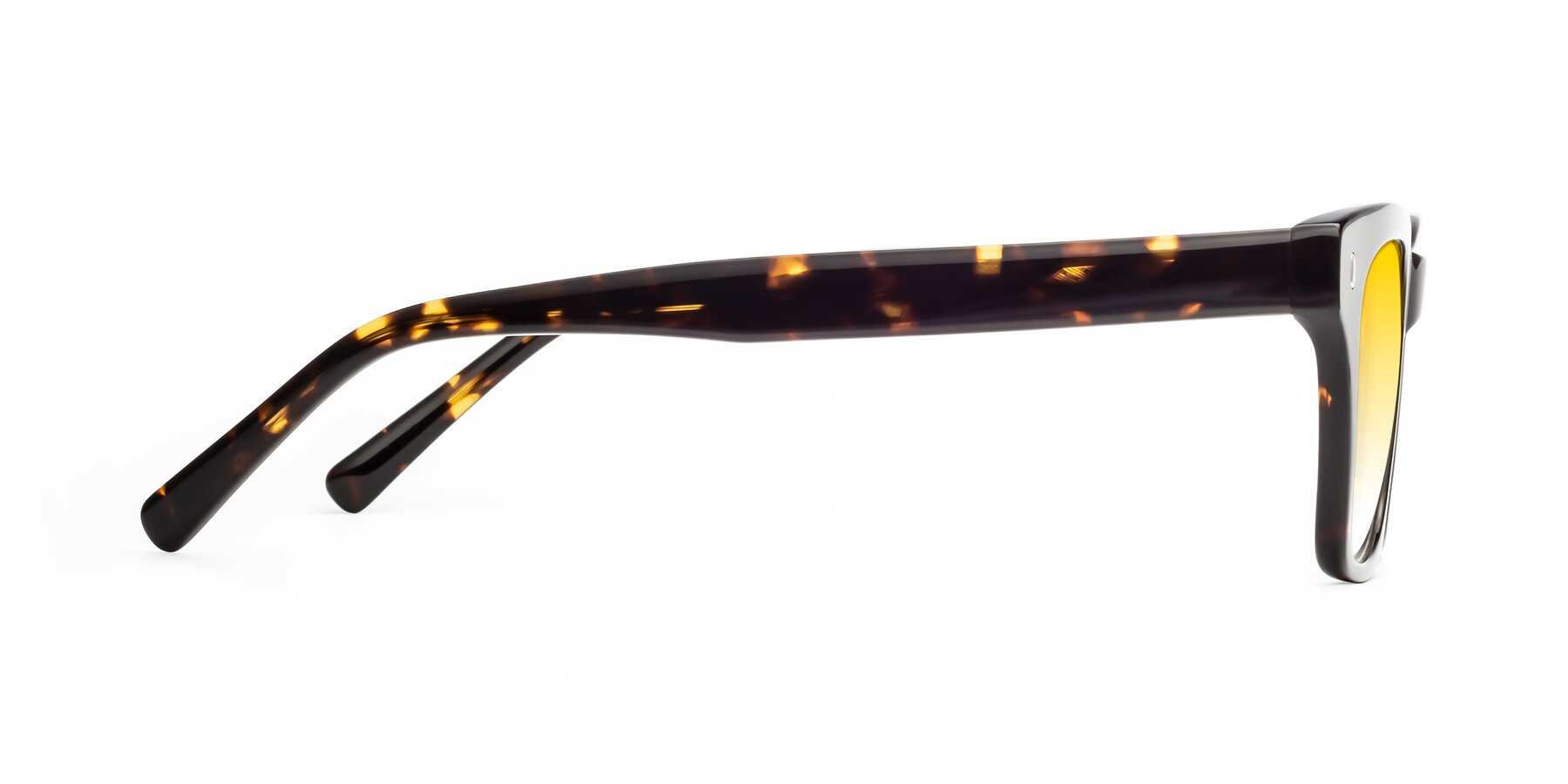 Side of Ben in Tortoise Brown with Yellow Gradient Lenses