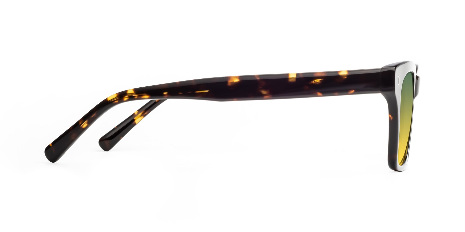 Side of 17329 in Tortoise Brown with Green / Yellow Gradient Lenses