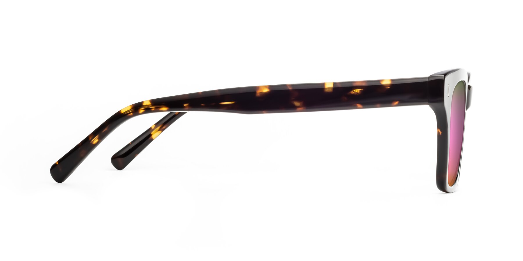 Side of 17329 in Tortoise Brown with Pink Mirrored Lenses