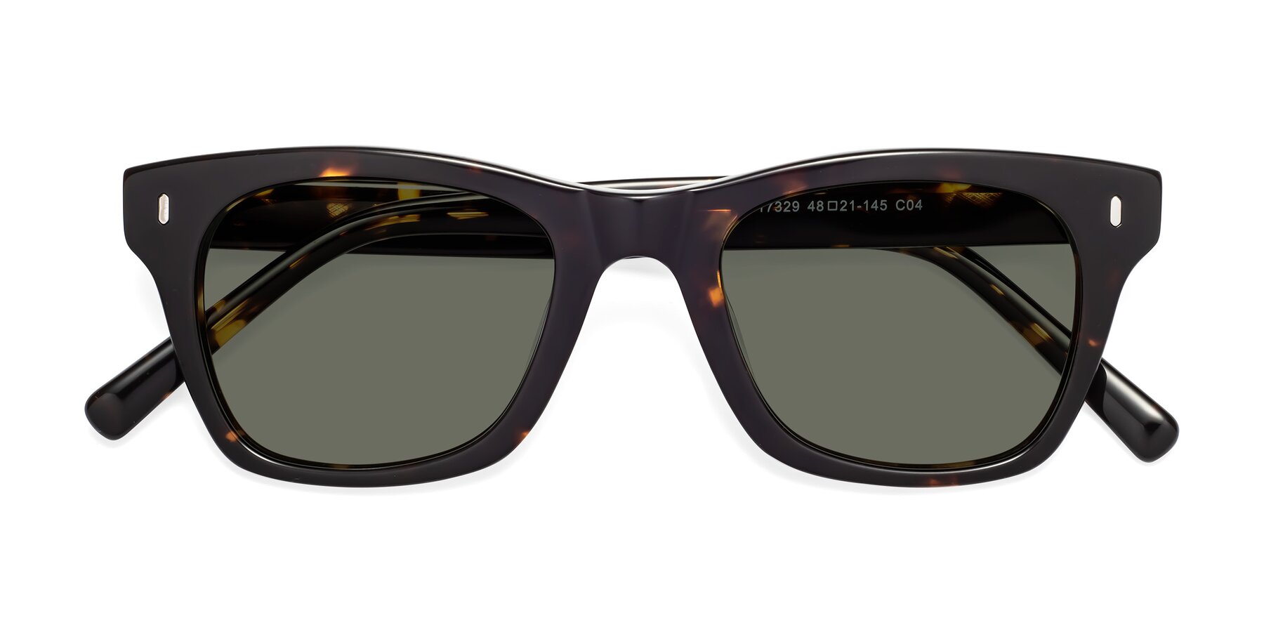 Folded Front of Ben in Tortoise Brown with Gray Polarized Lenses