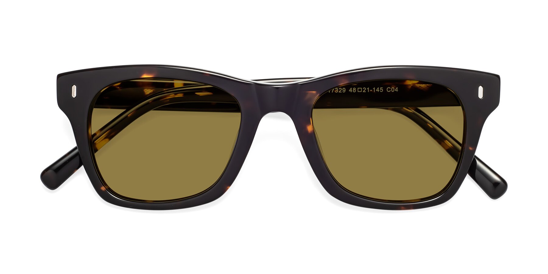 Folded Front of 17329 in Tortoise Brown with Brown Polarized Lenses