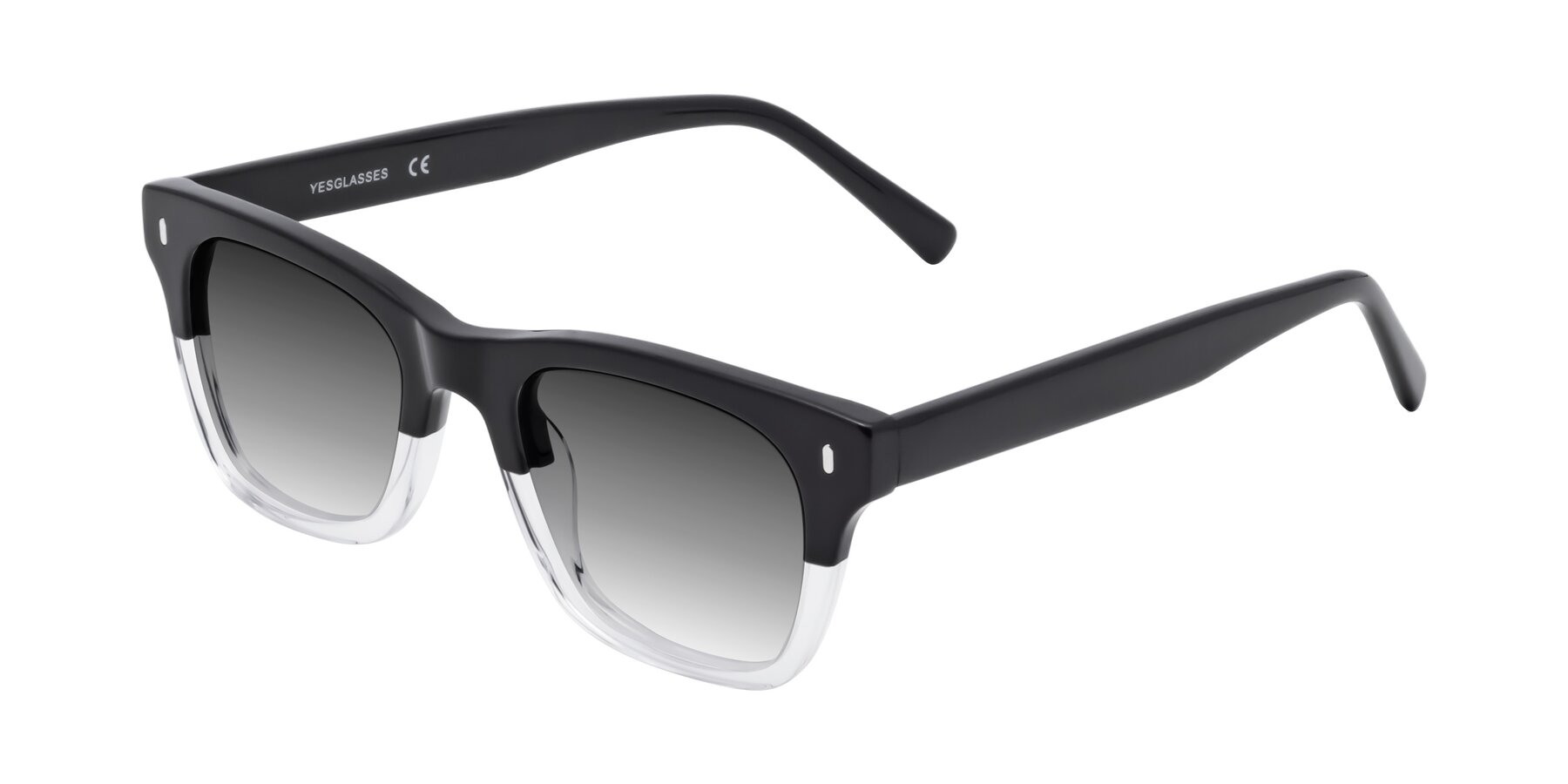 Angle of Ben in Black-Clear with Gray Gradient Lenses
