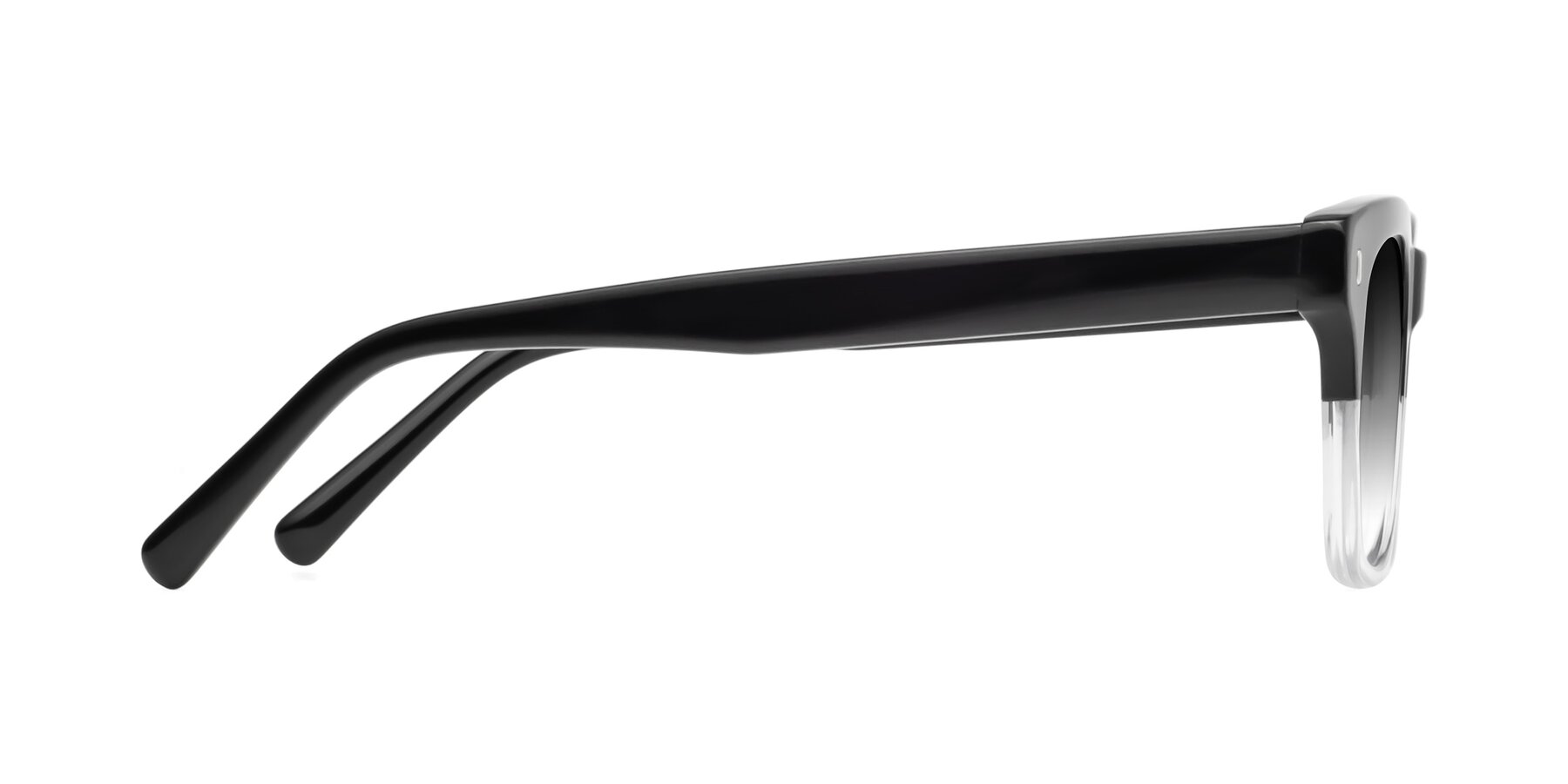 Side of Ben in Black-Clear with Gray Gradient Lenses