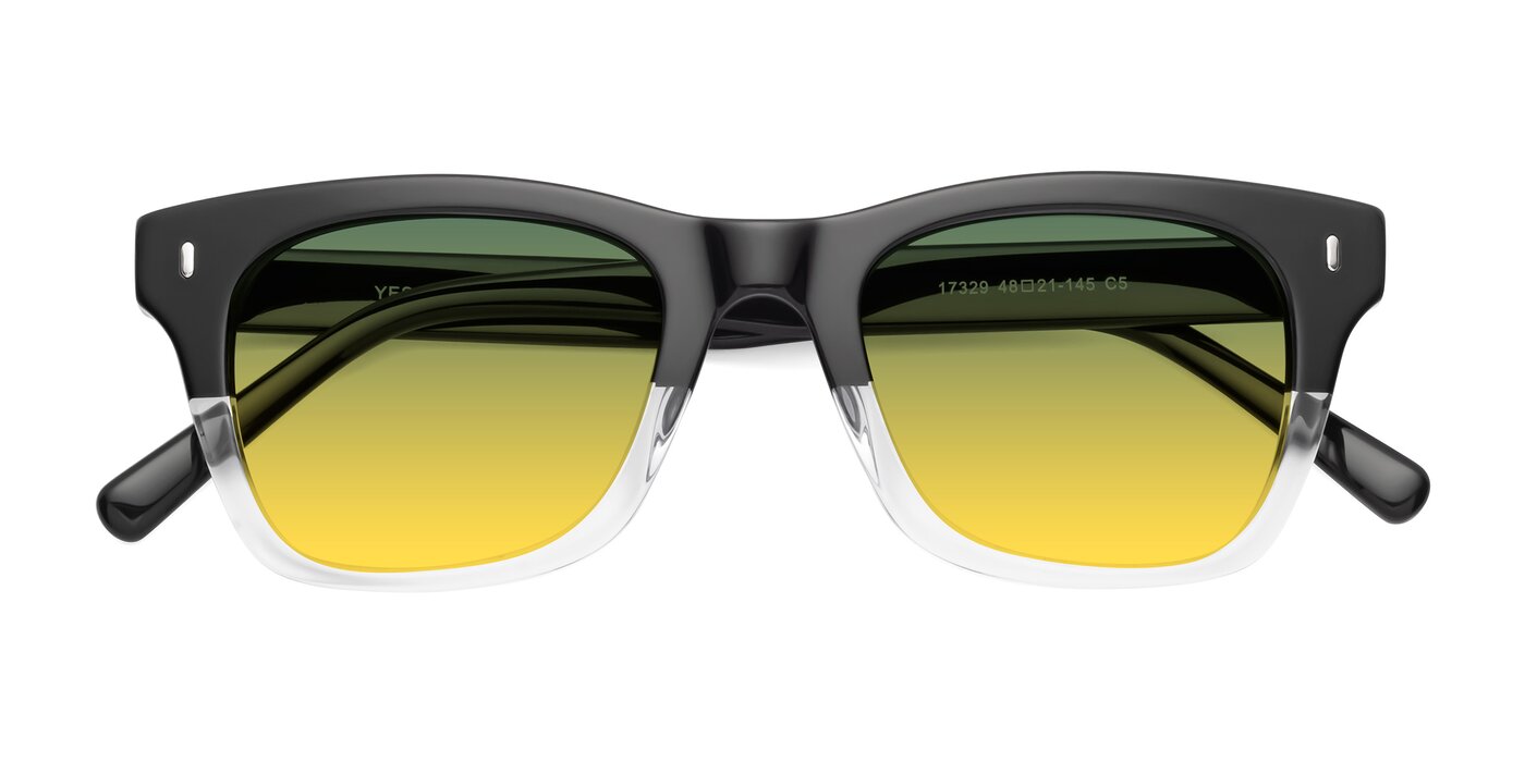 17329 - Black / Clear Gradient Sunglasses