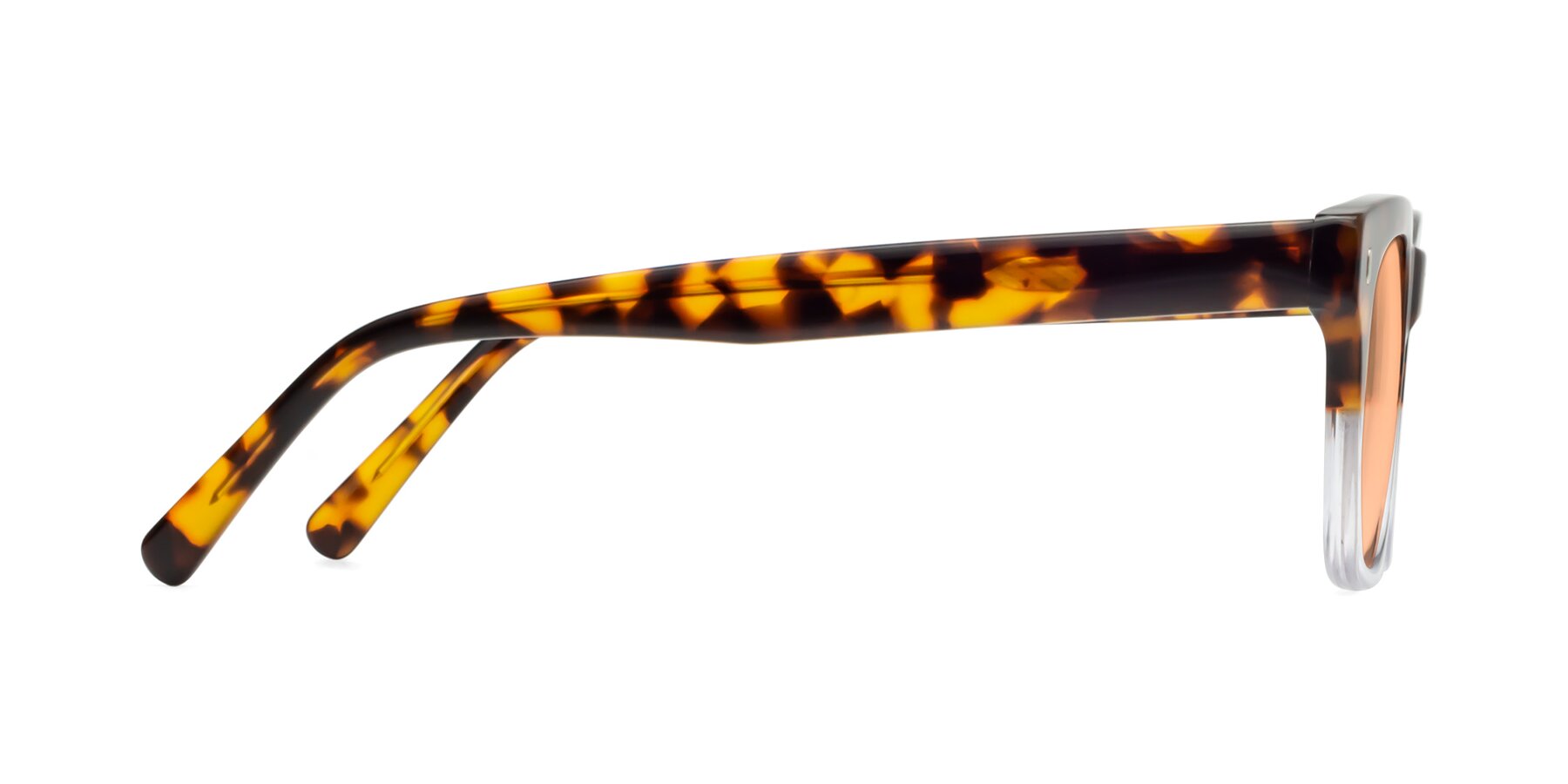 Side of Ben in Tortoise-Clear with Light Orange Tinted Lenses
