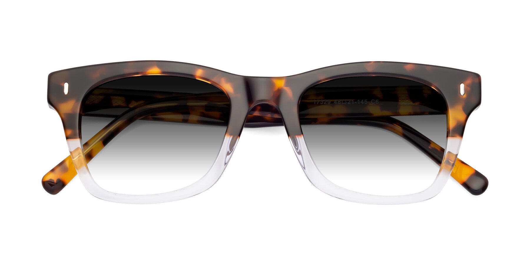 Folded Front of Ben in Tortoise-Clear with Gray Gradient Lenses