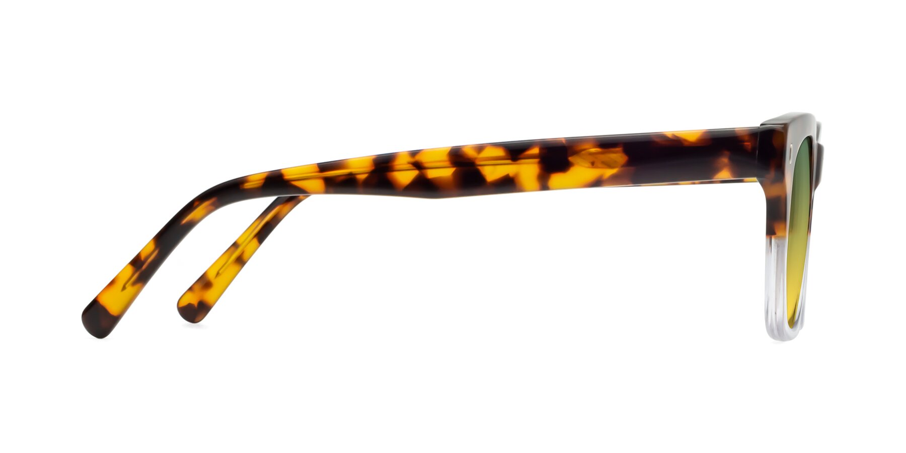 Side of Ben in Tortoise-Clear with Green / Yellow Gradient Lenses