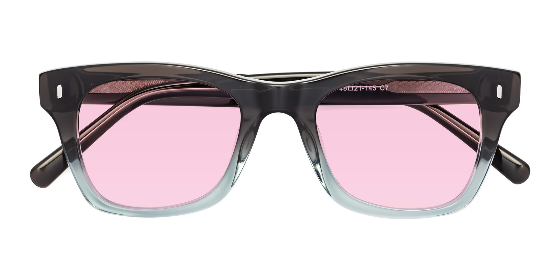 Folded Front of 17329 in Dark Brown with Light Pink Tinted Lenses