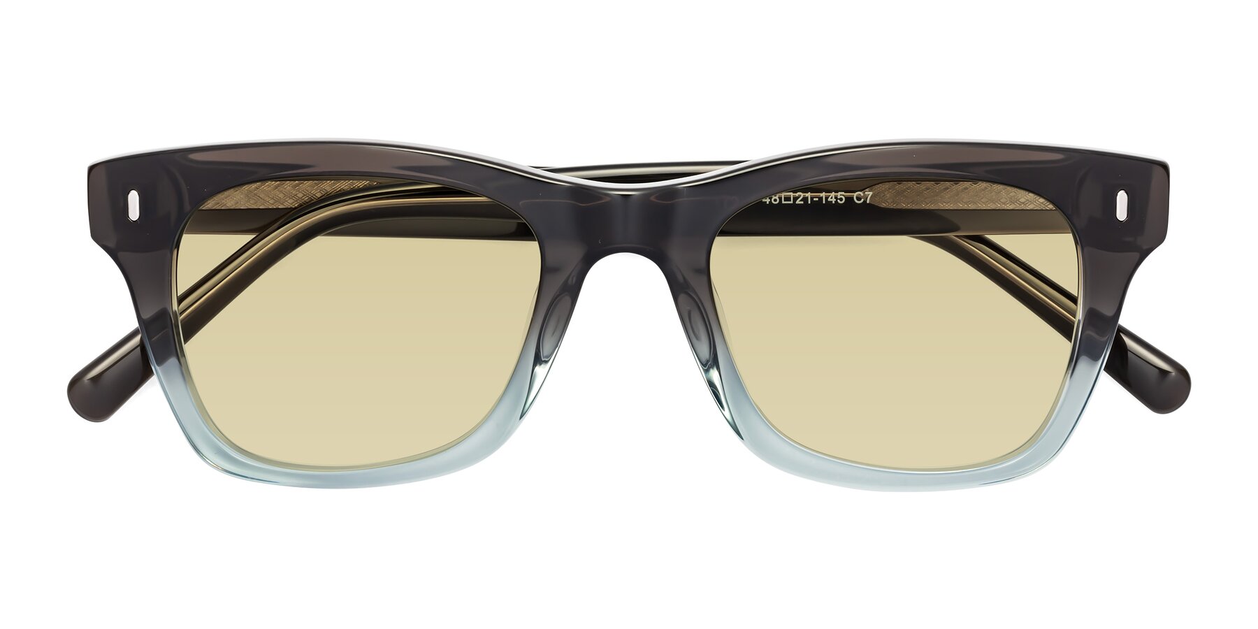 Folded Front of 17329 in Dark Brown with Light Champagne Tinted Lenses