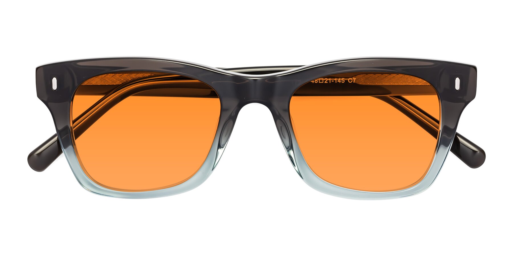 Folded Front of 17329 in Dark Brown with Orange Tinted Lenses
