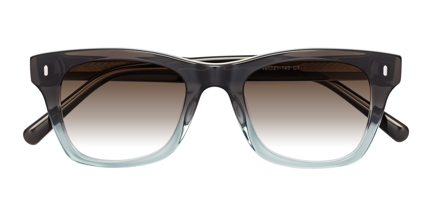Folded Front of Ben in Brown-Light Blue with Brown Gradient Lenses