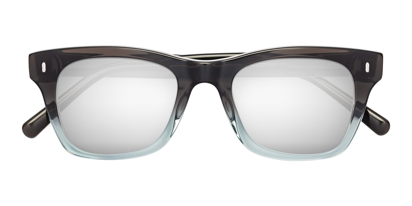 17329 - Dark Brown Flash Mirrored Sunglasses