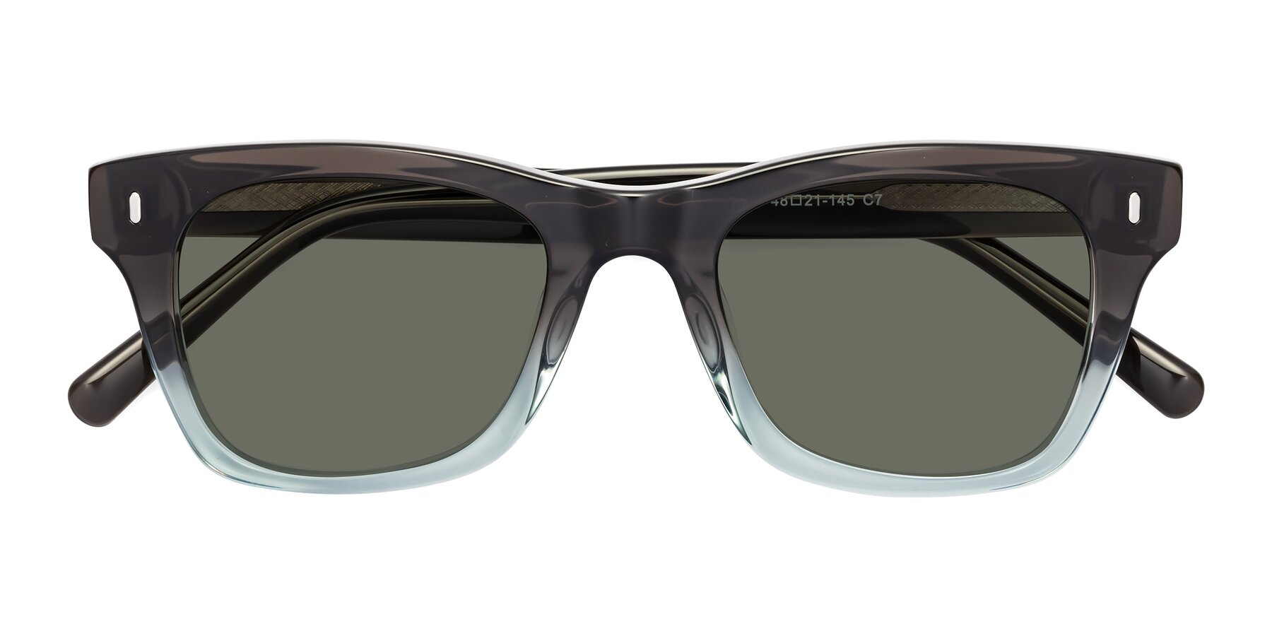 Folded Front of 17329 in Dark Brown with Gray Polarized Lenses