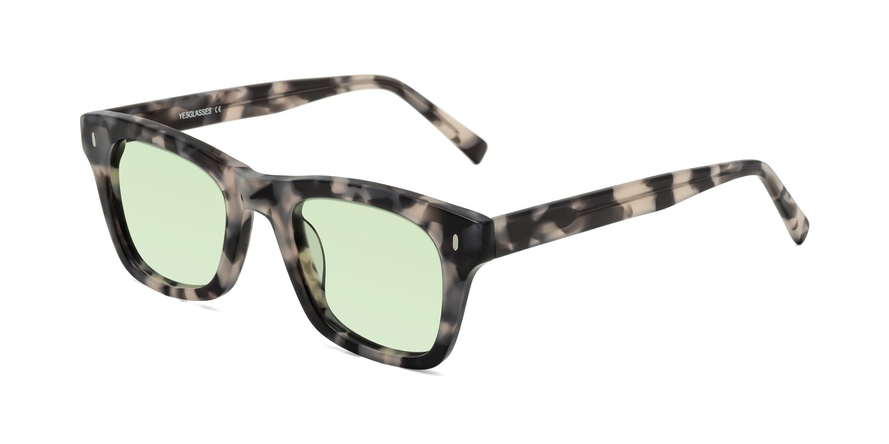 Angle of Ben in Ivory Tortoise with Light Green Tinted Lenses