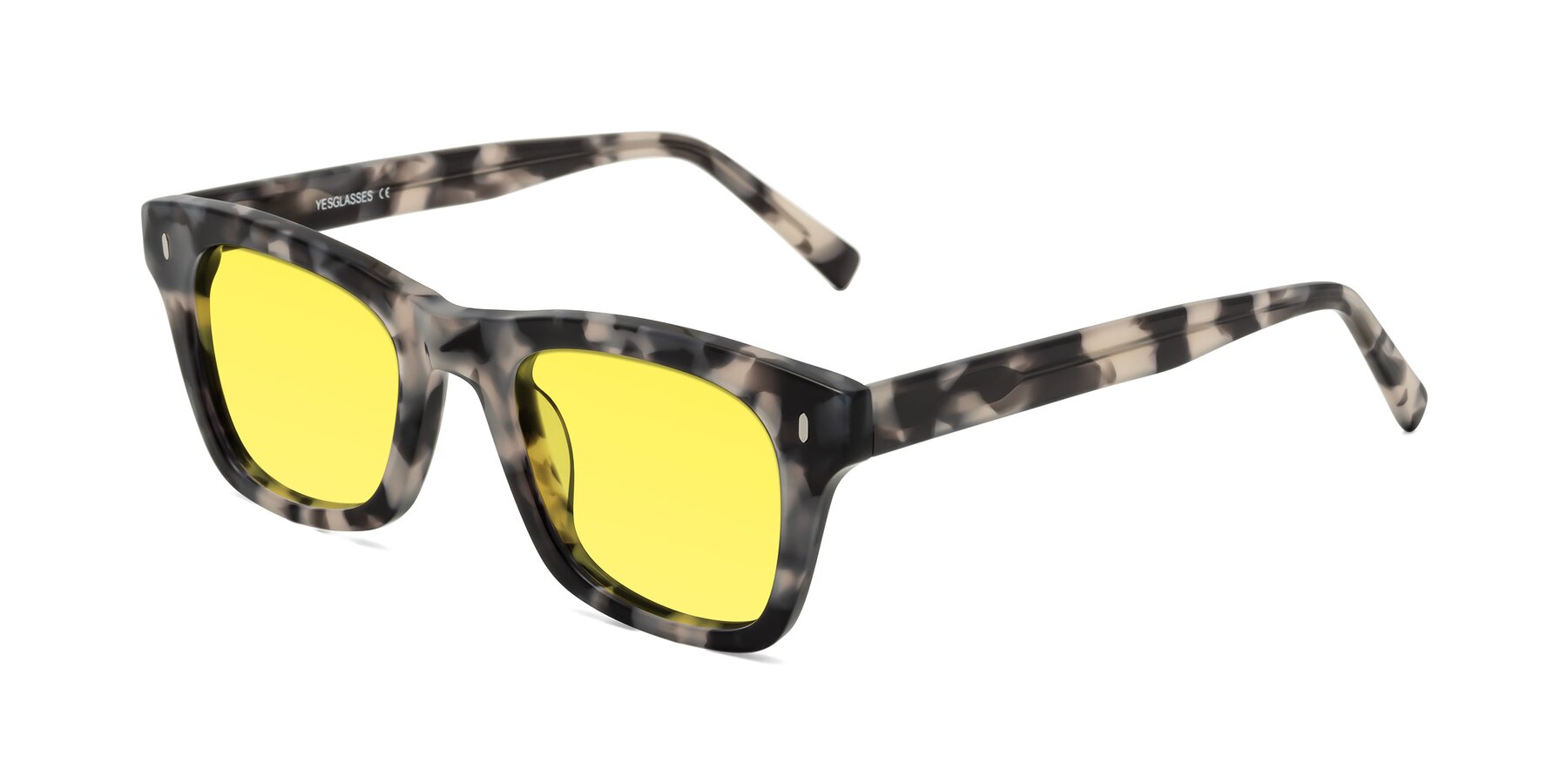 Angle of Ben in Ivory Tortoise with Medium Yellow Tinted Lenses