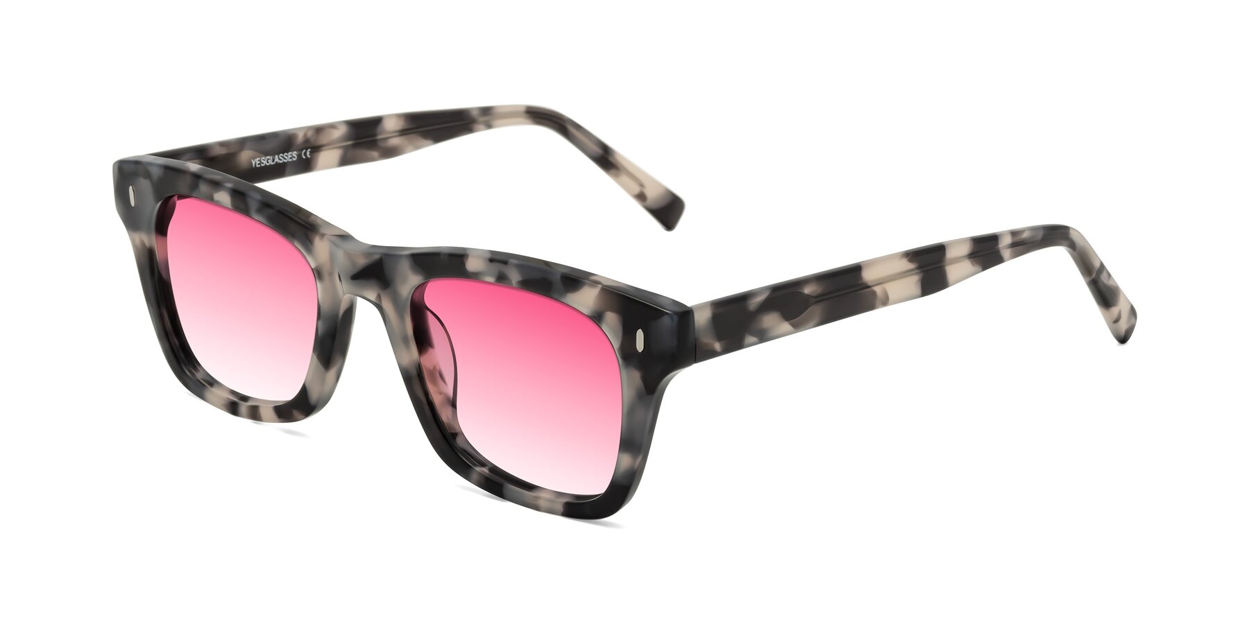 Angle of Ben in Ivory Tortoise with Pink Gradient Lenses