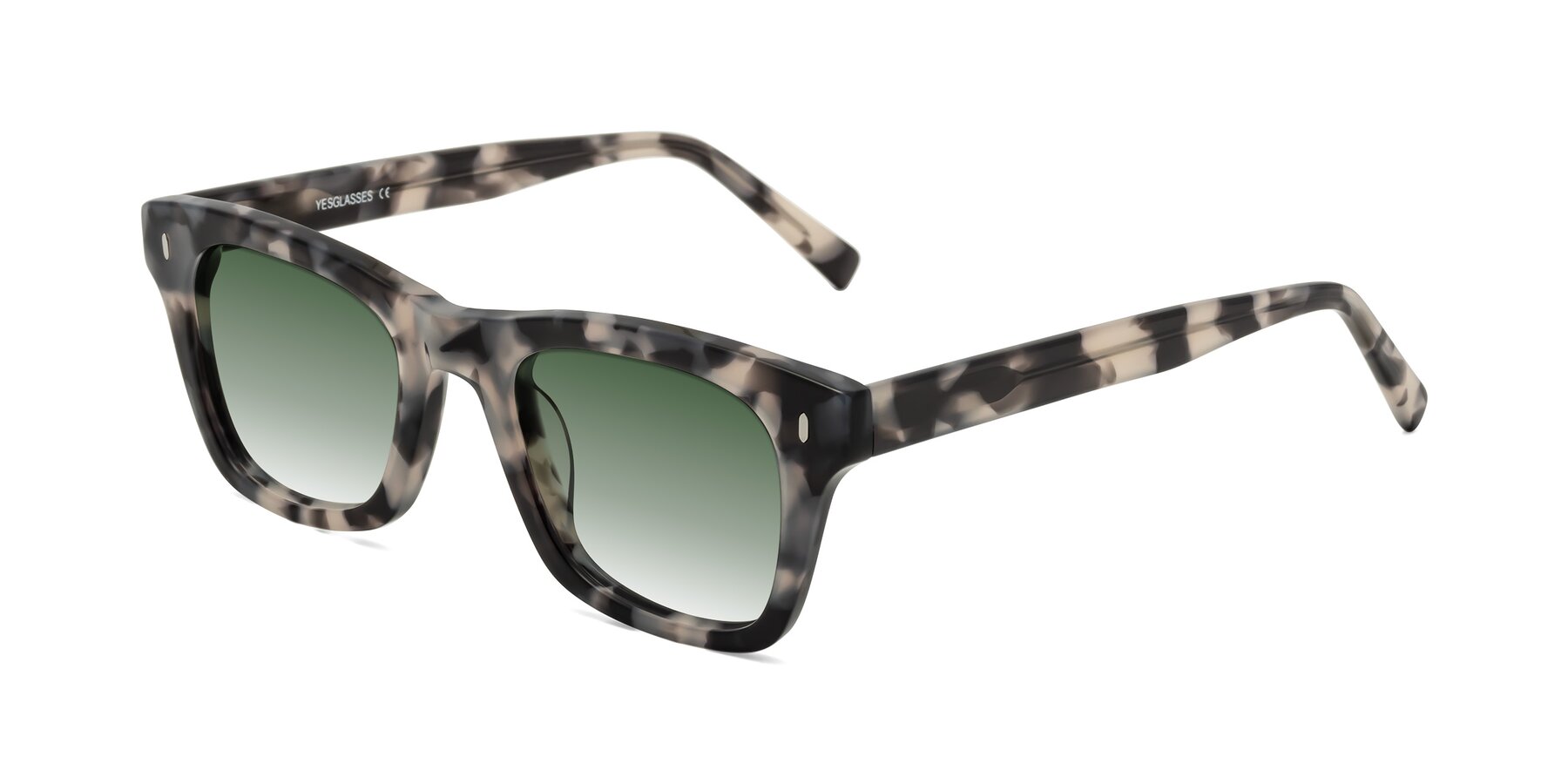 Angle of Ben in Ivory Tortoise with Green Gradient Lenses