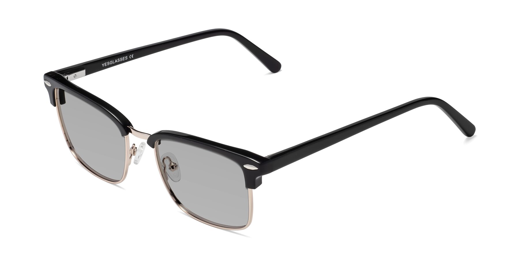 Angle of 17464 in Black-Gold with Light Gray Tinted Lenses