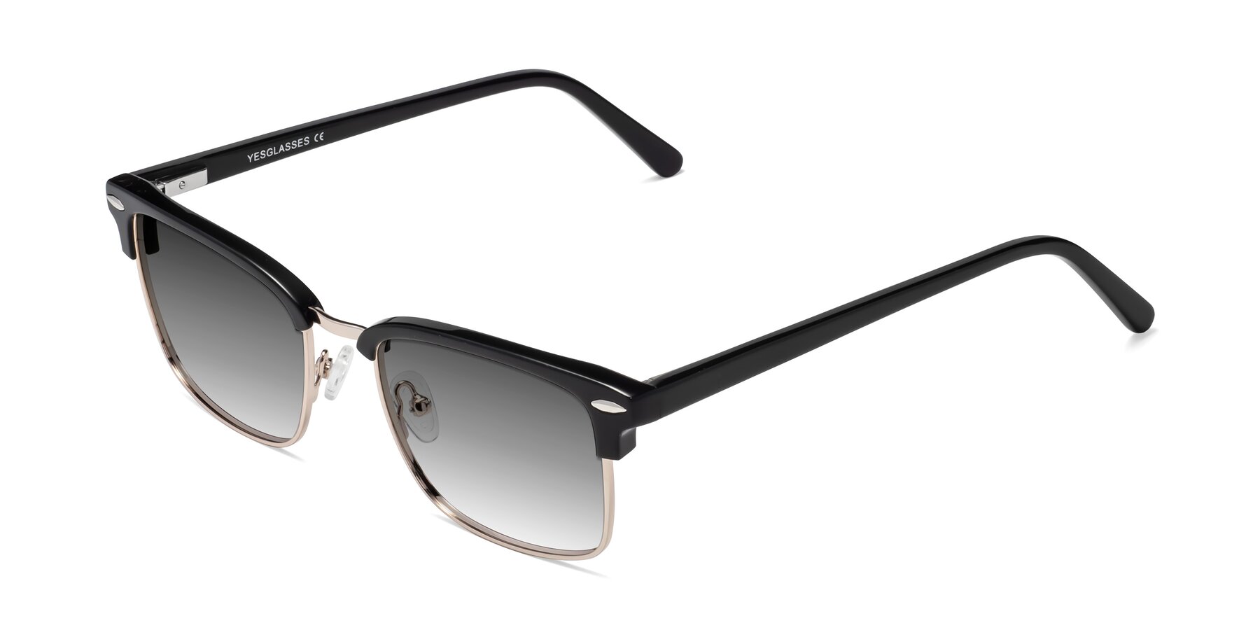 Angle of 17464 in Black-Gold with Gray Gradient Lenses
