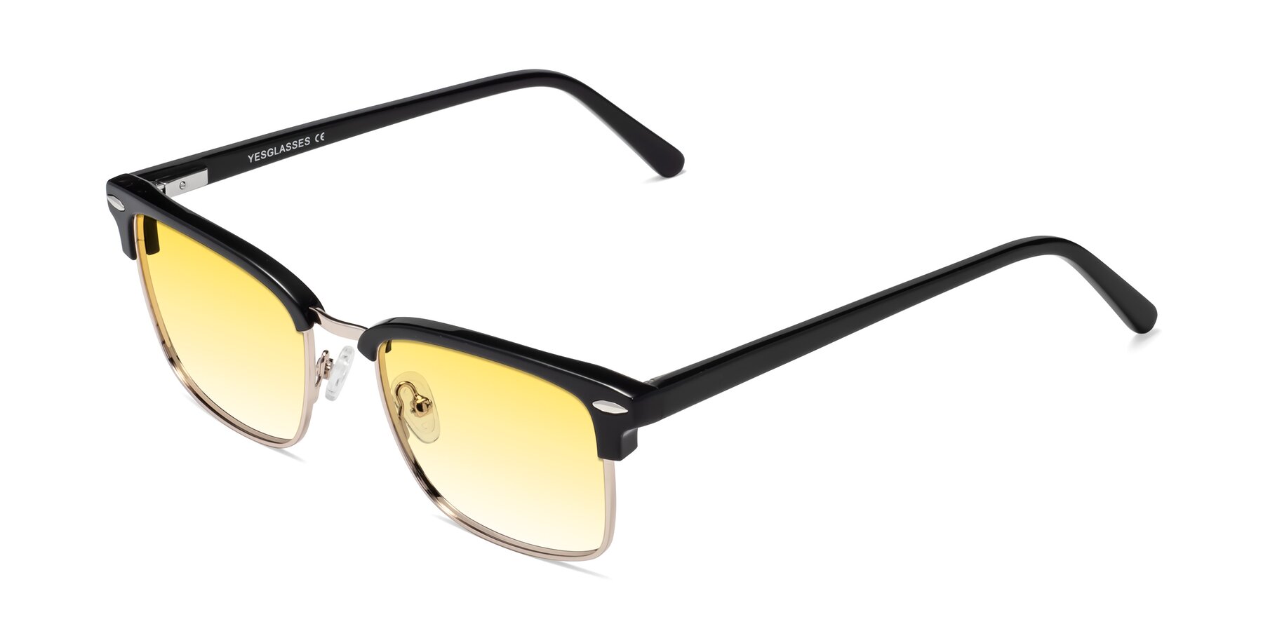 Angle of 17464 in Black-Gold with Yellow Gradient Lenses