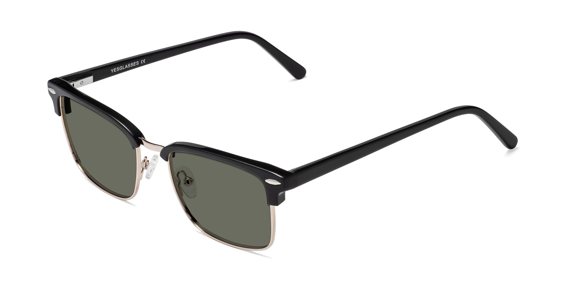 Angle of 17464 in Black-Gold with Gray Polarized Lenses