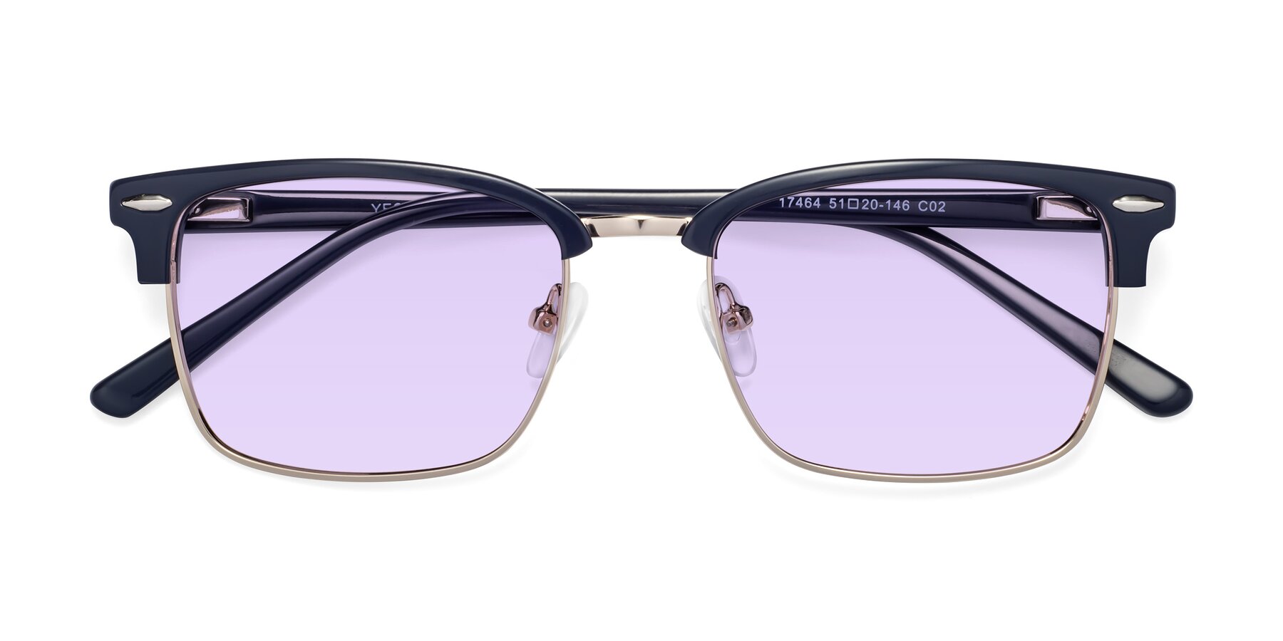 Folded Front of 17464 in Blue-Gold with Light Purple Tinted Lenses