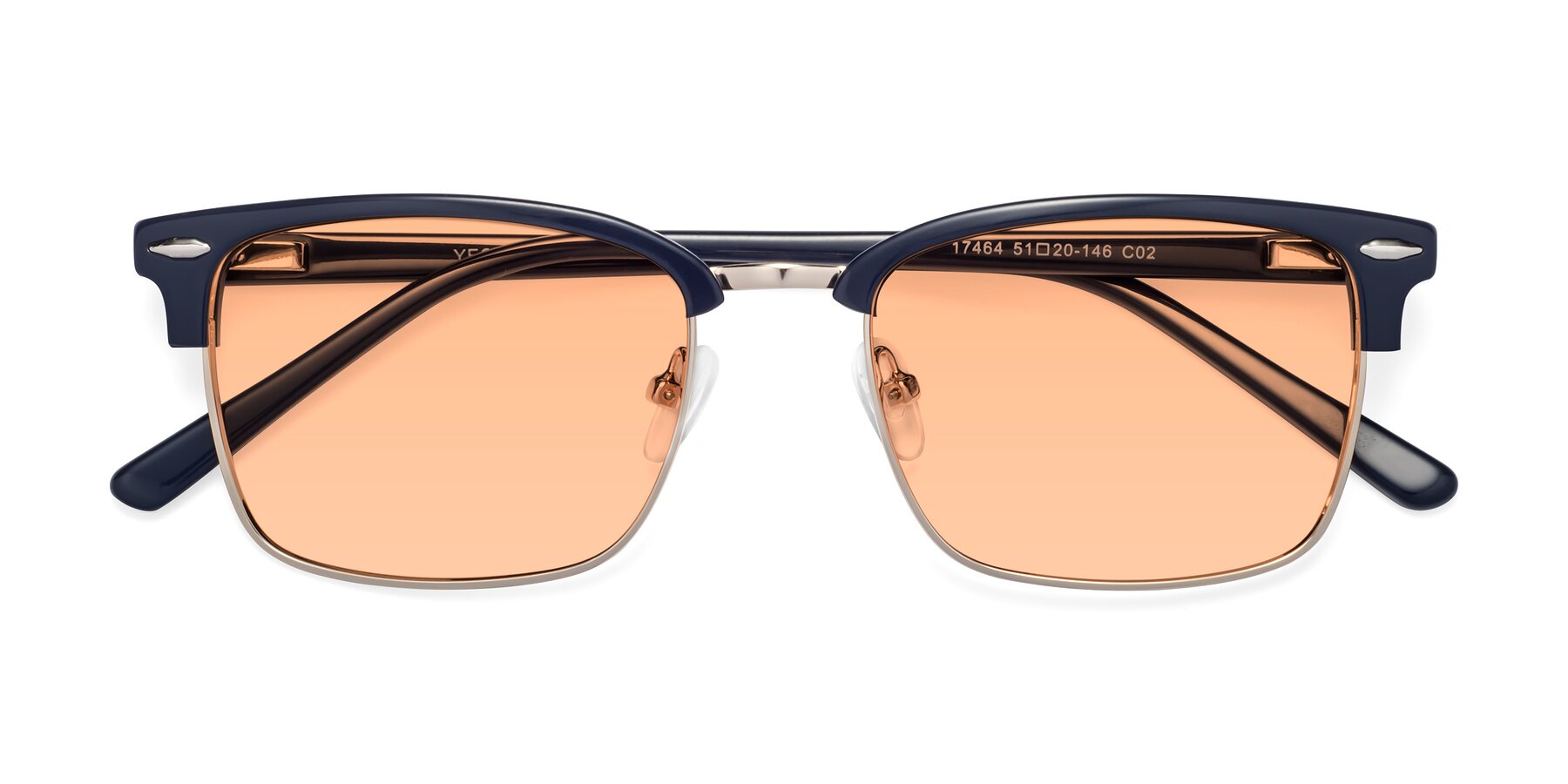 Folded Front of 17464 in Blue-Gold with Light Orange Tinted Lenses