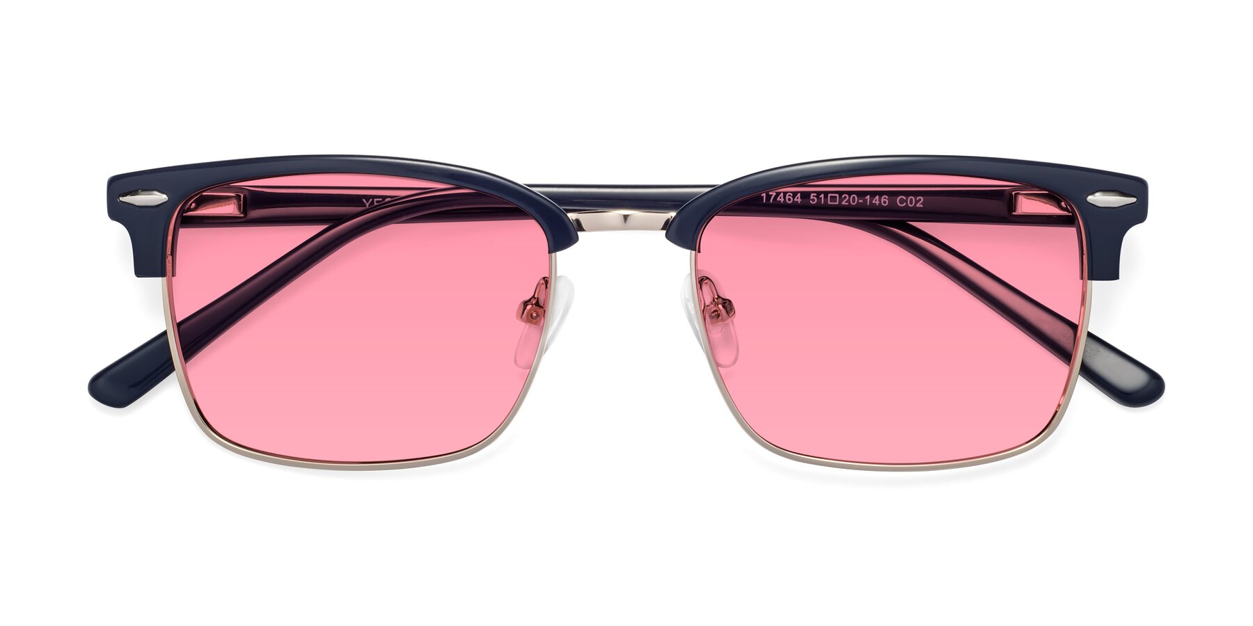 Folded Front of 17464 in Blue-Gold with Pink Tinted Lenses