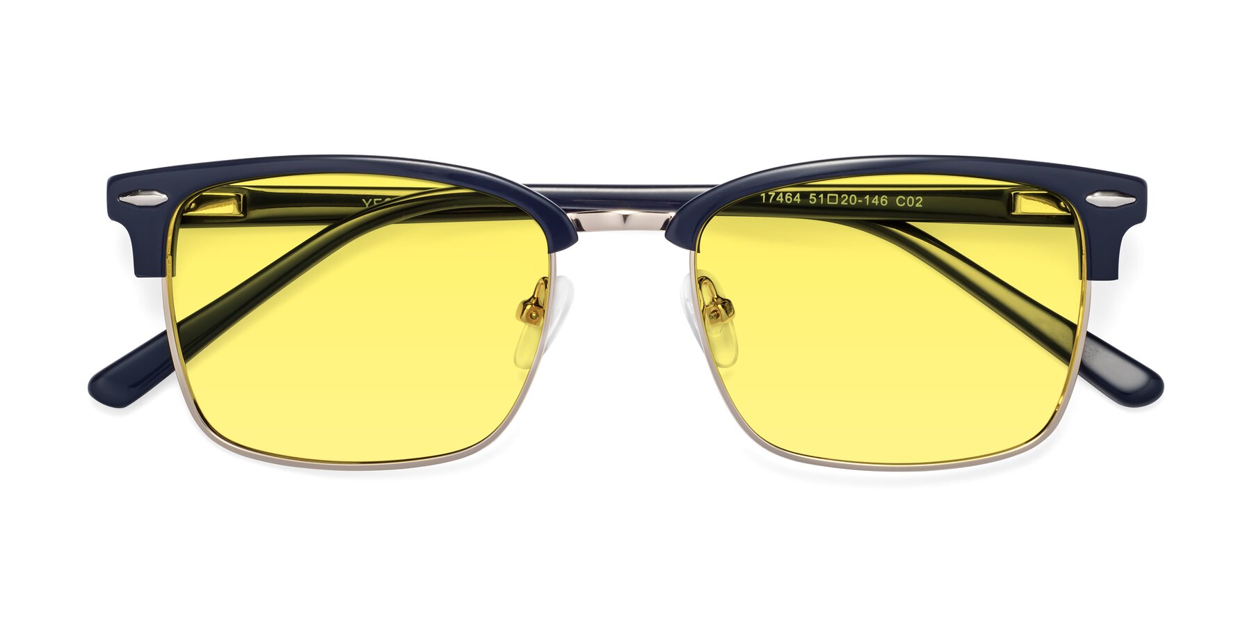 Folded Front of 17464 in Blue-Gold with Medium Yellow Tinted Lenses