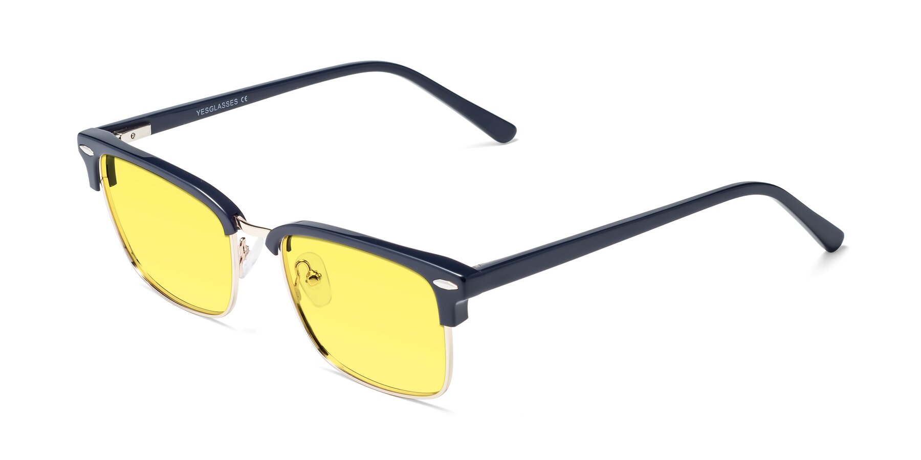 Angle of 17464 in Blue-Gold with Medium Yellow Tinted Lenses