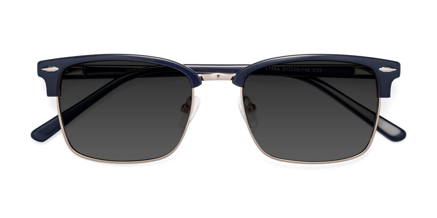 Folded Front of 17464 in Blue-Gold with Gray Tinted Lenses
