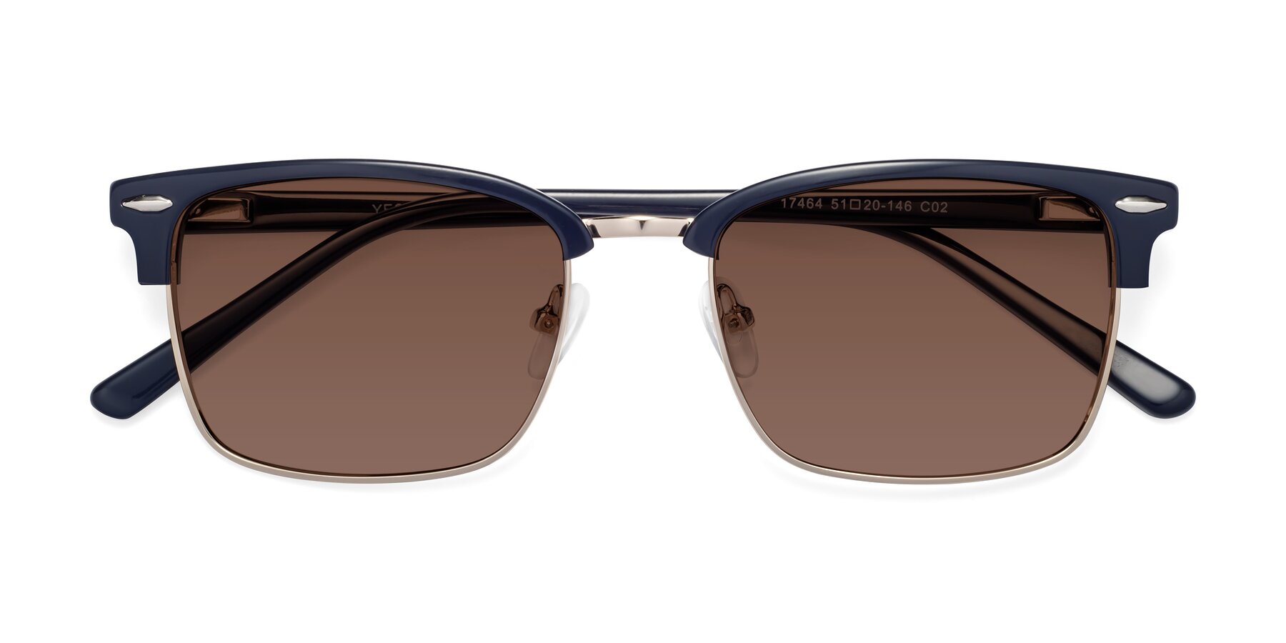 Folded Front of 17464 in Blue-Gold with Brown Tinted Lenses