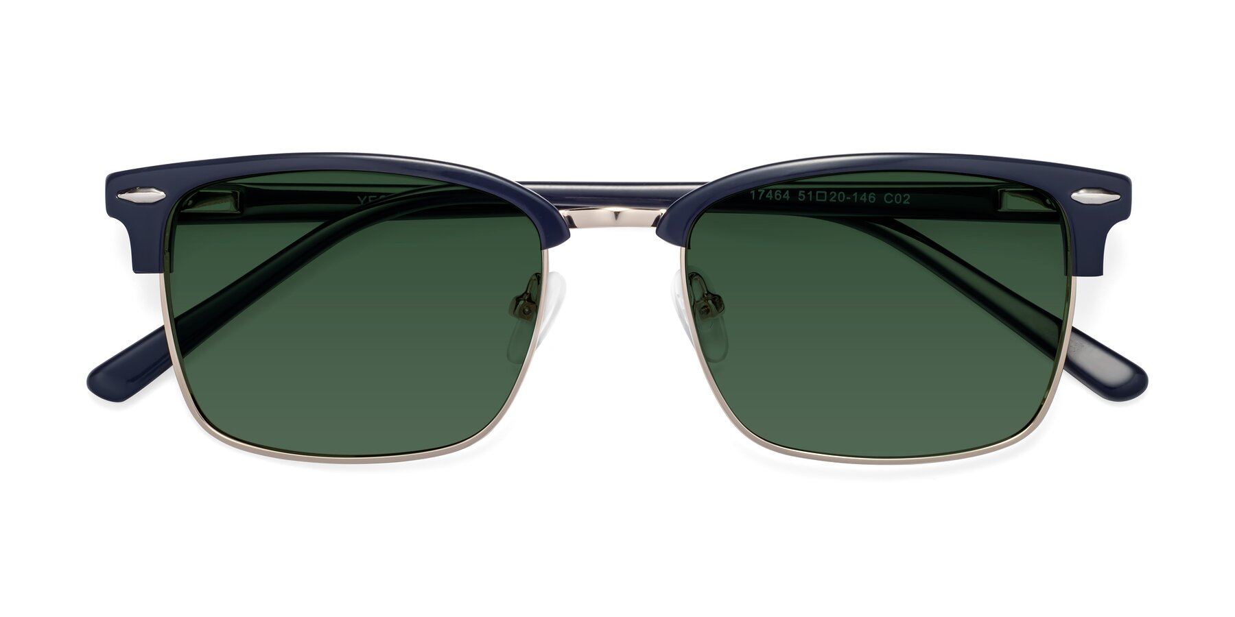 Folded Front of 17464 in Blue-Gold with Green Tinted Lenses
