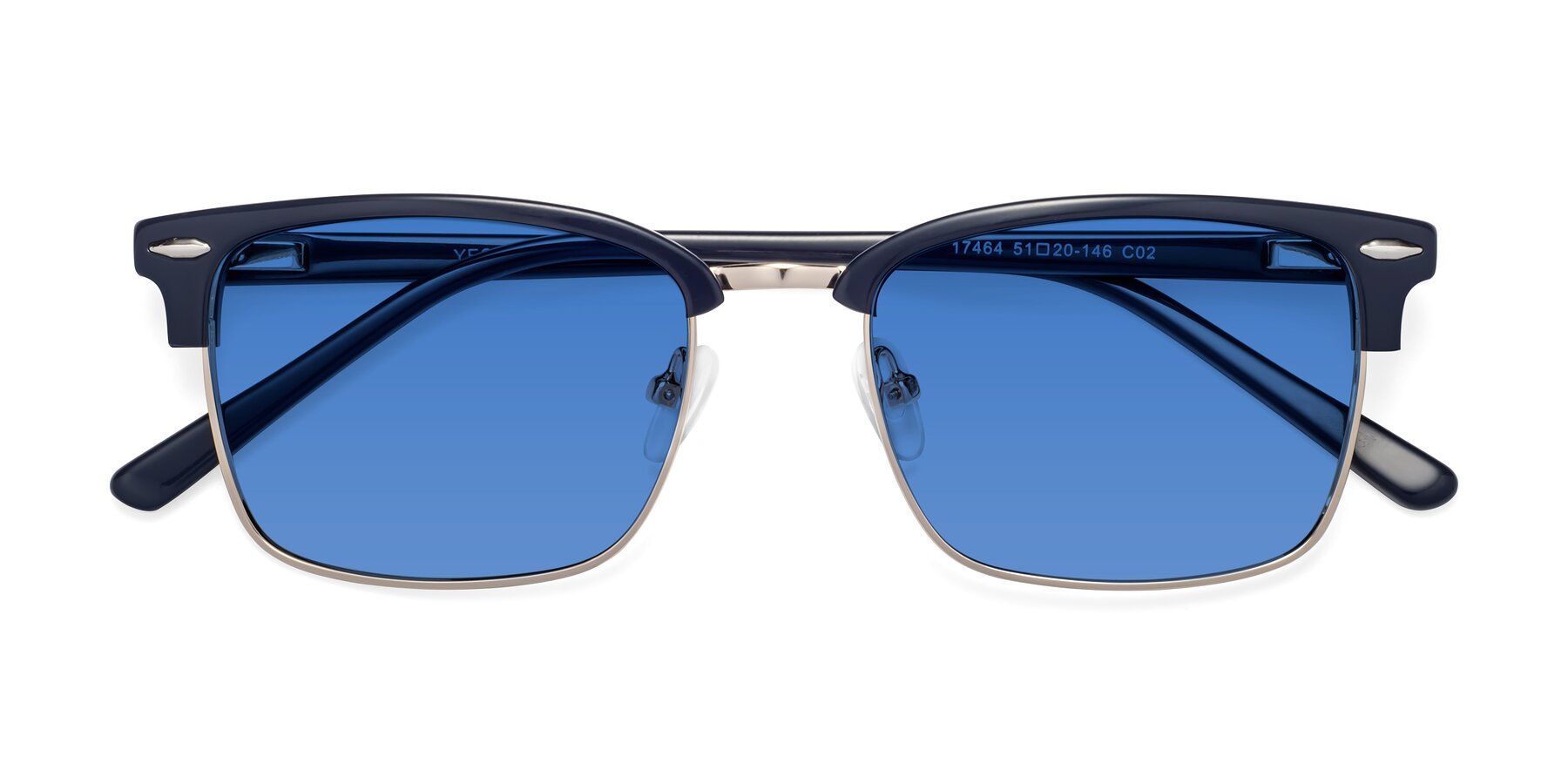 Folded Front of 17464 in Blue-Gold with Blue Tinted Lenses