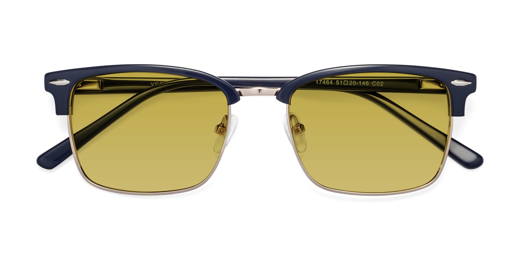 Folded Front of 17464 in Blue-Gold with Champagne Tinted Lenses