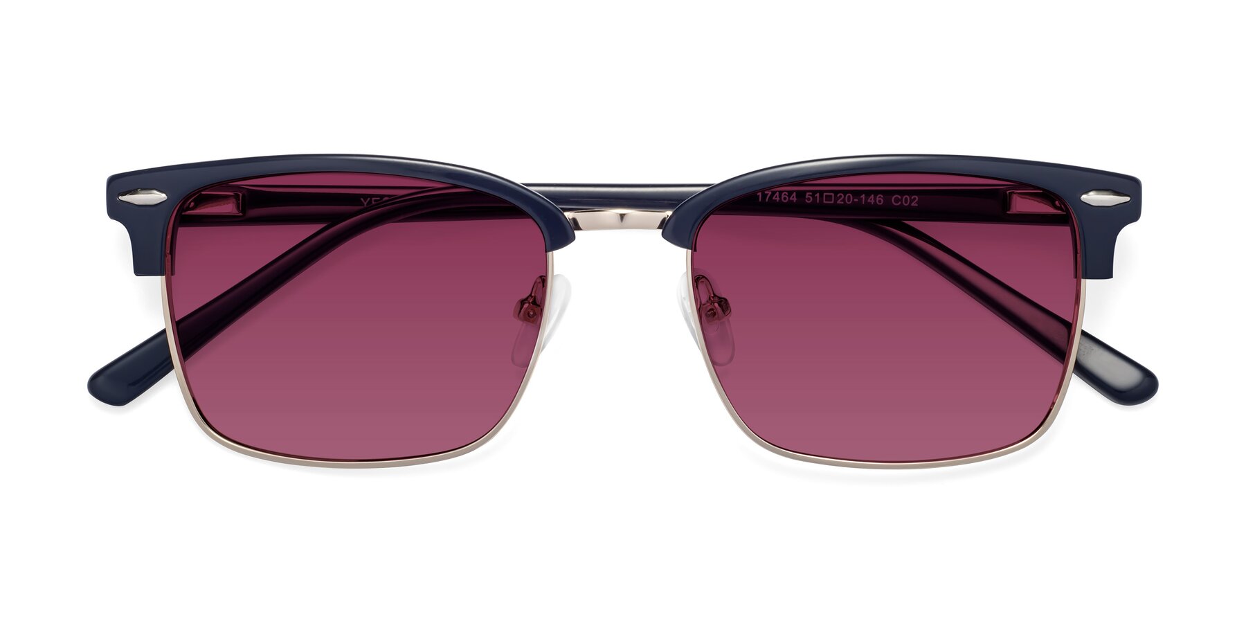 Folded Front of 17464 in Blue-Gold with Wine Tinted Lenses