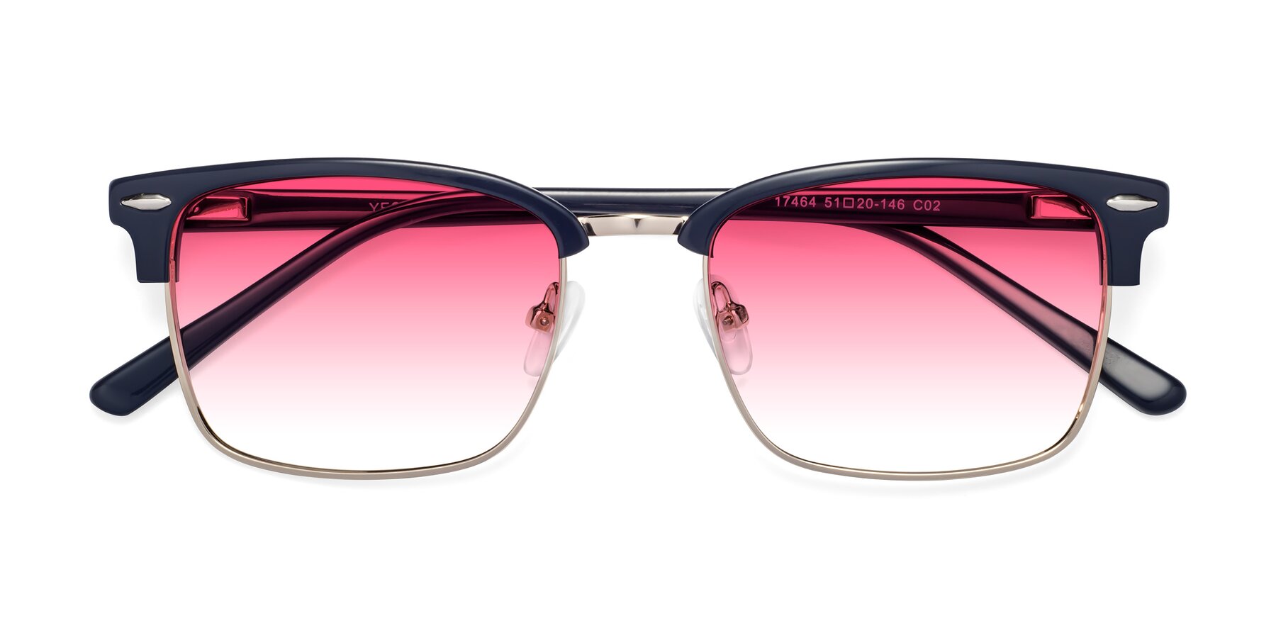Folded Front of 17464 in Blue-Gold with Pink Gradient Lenses