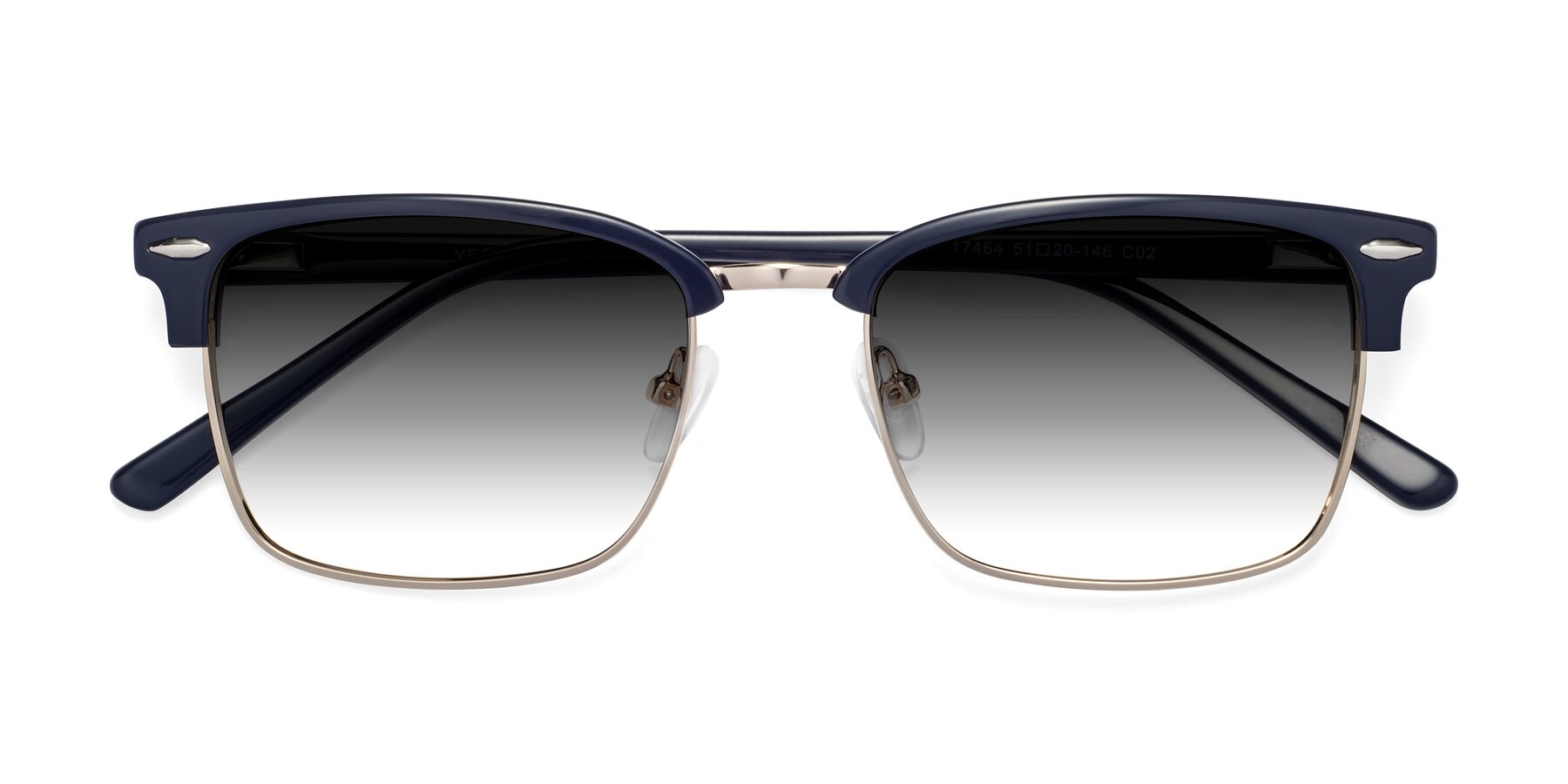 Folded Front of 17464 in Blue-Gold with Gray Gradient Lenses