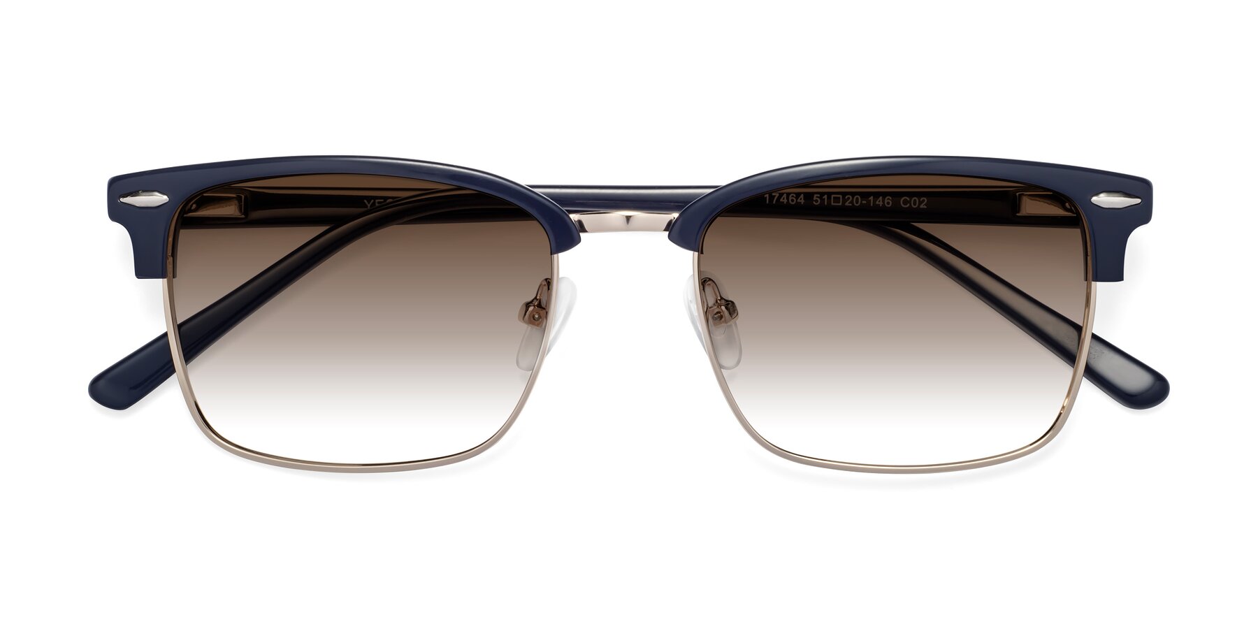 Folded Front of 17464 in Blue-Gold with Brown Gradient Lenses