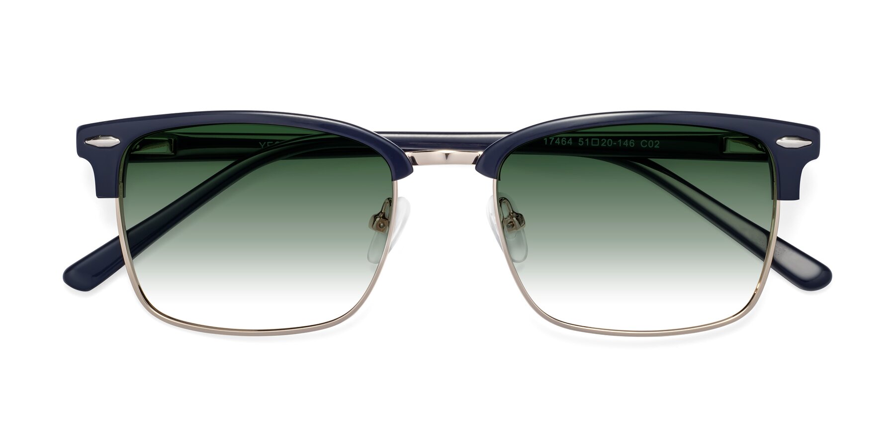 Folded Front of 17464 in Blue-Gold with Green Gradient Lenses