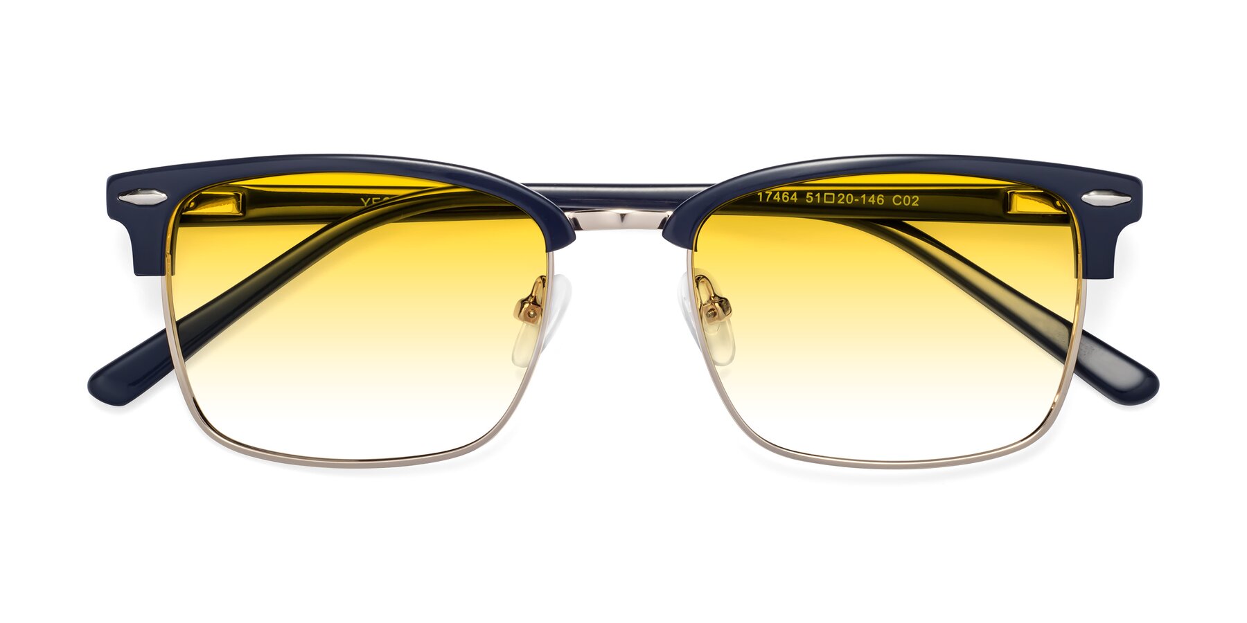 Folded Front of 17464 in Blue-Gold with Yellow Gradient Lenses