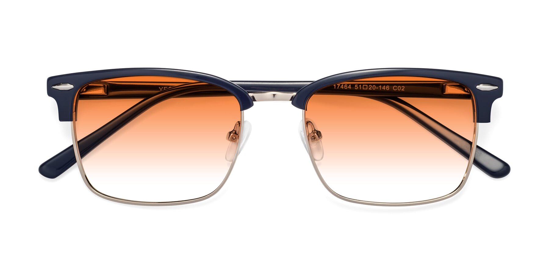Folded Front of 17464 in Blue-Gold with Orange Gradient Lenses