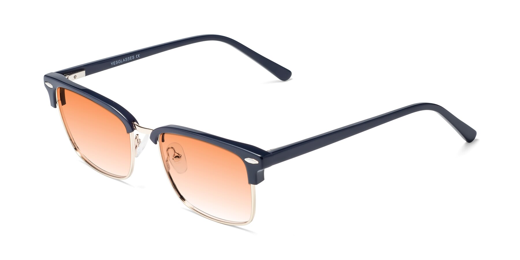 Angle of 17464 in Blue-Gold with Orange Gradient Lenses
