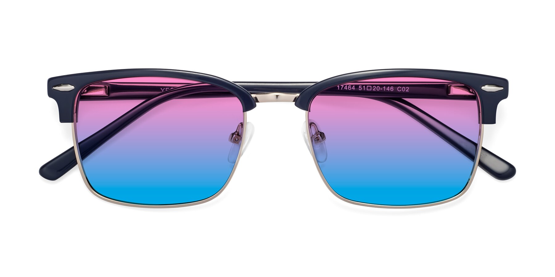 Folded Front of 17464 in Blue-Gold with Pink / Blue Gradient Lenses