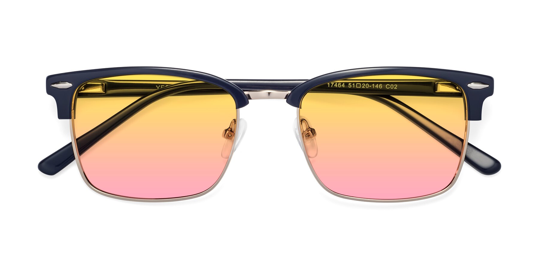 Folded Front of 17464 in Blue-Gold with Yellow / Pink Gradient Lenses