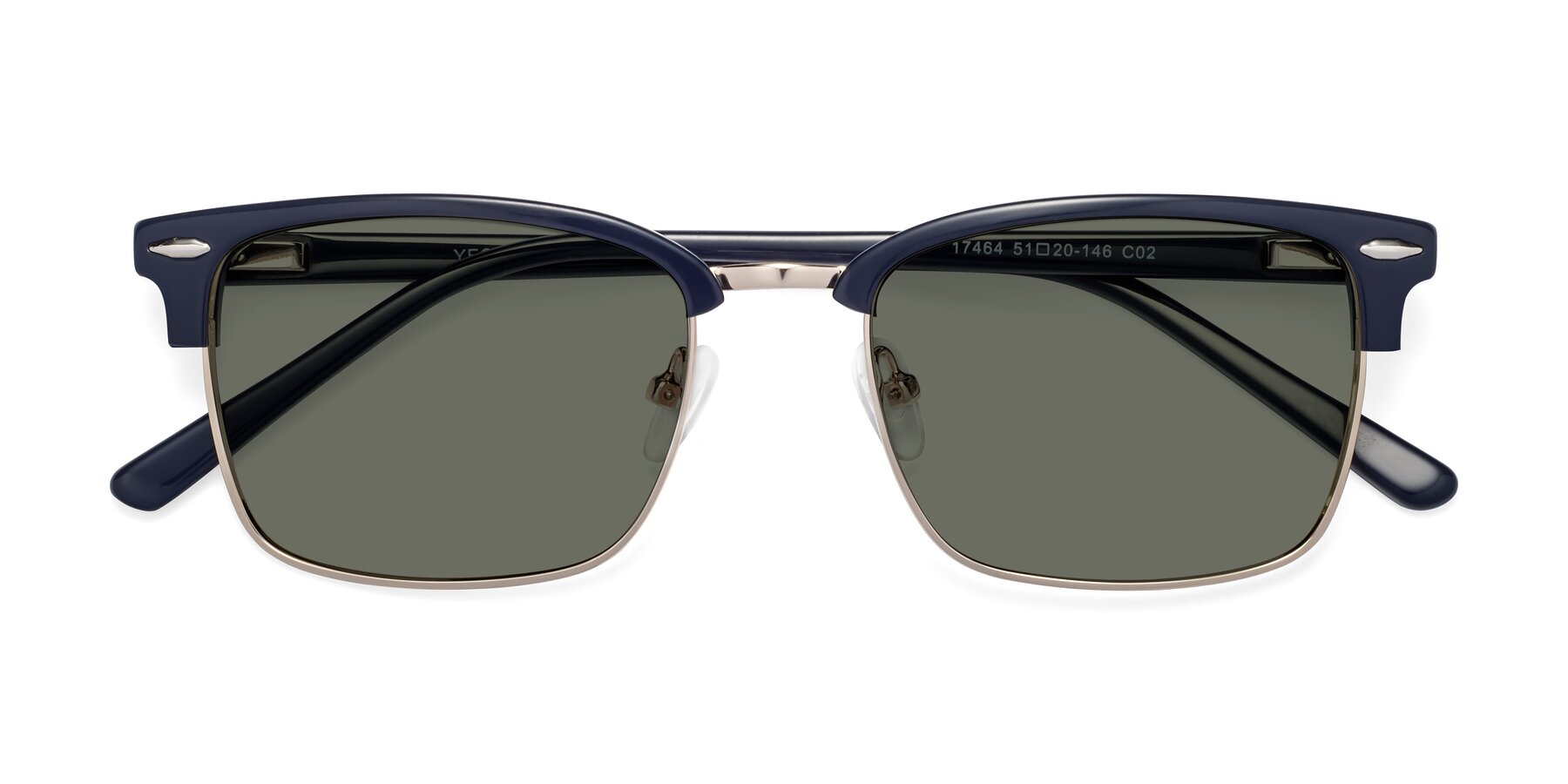 Folded Front of 17464 in Blue-Gold with Gray Polarized Lenses
