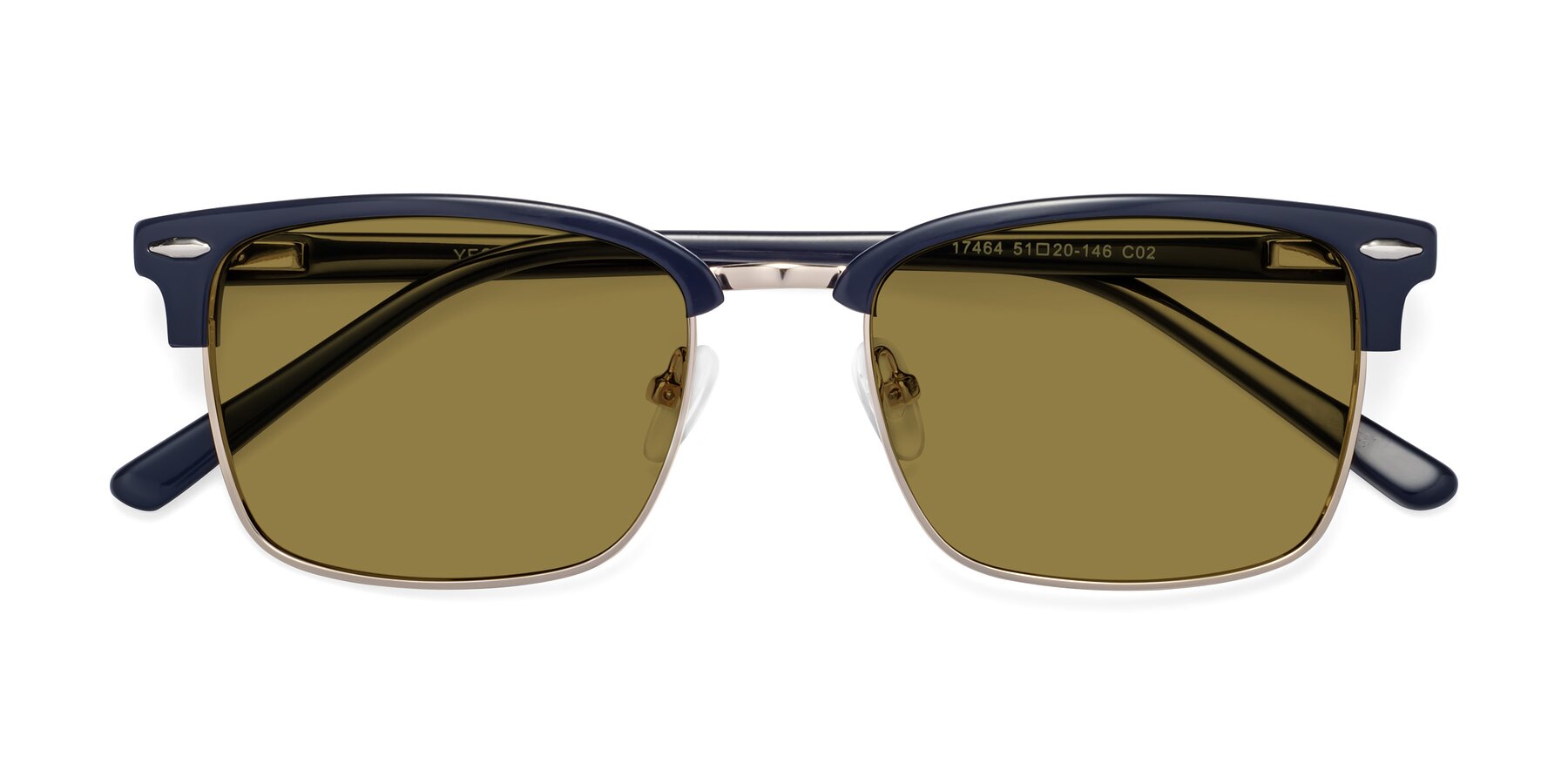 Folded Front of 17464 in Blue-Gold with Brown Polarized Lenses
