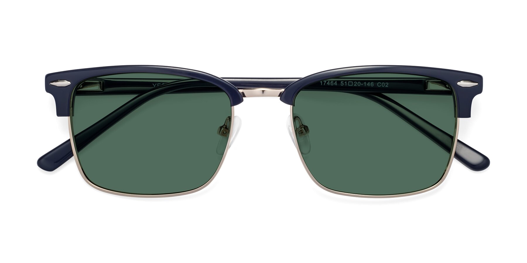 Folded Front of 17464 in Blue-Gold with Green Polarized Lenses