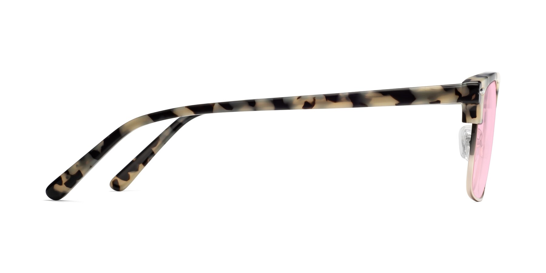 Side of 17464 in Tortoise-Gold with Light Pink Tinted Lenses