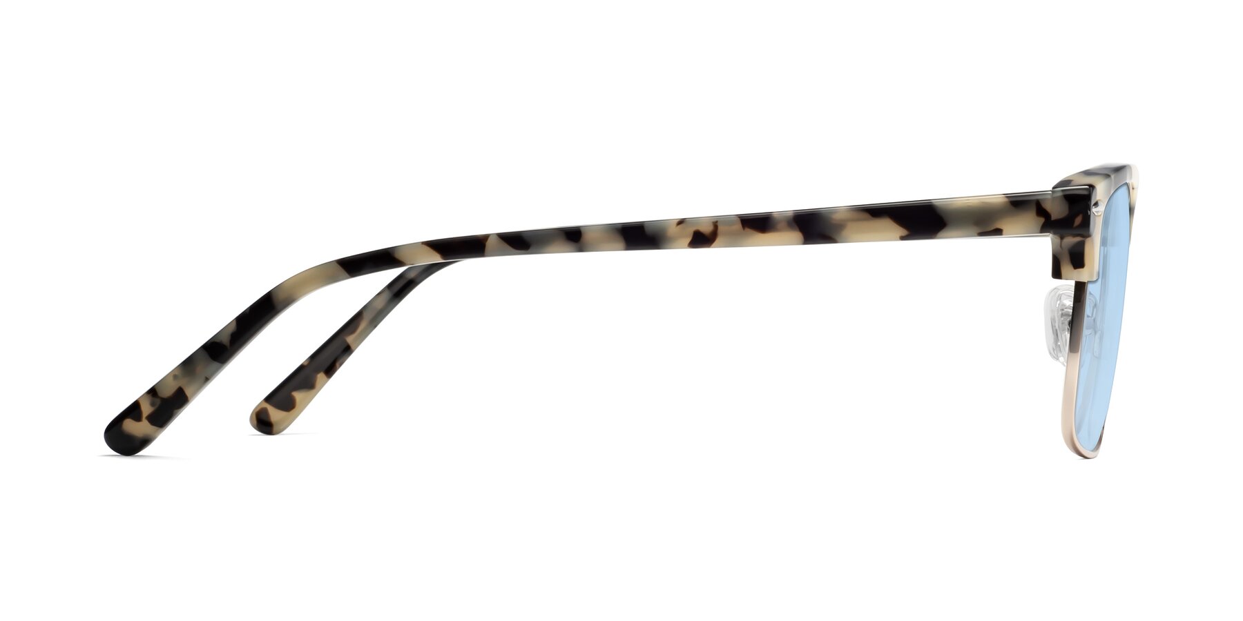 Side of 17464 in Tortoise-Gold with Light Blue Tinted Lenses